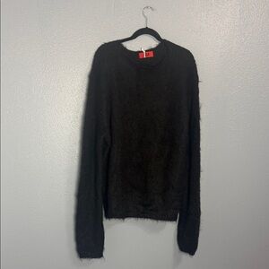 424 Black Fuzzy Sweater